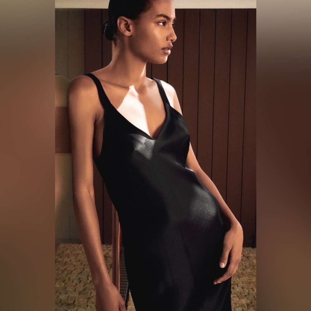 Zara satin effect dress